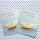 ✱ Come away with me✱ Schiffli ✱ 2 Postkarten 