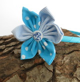 Haarreif mit Kanzashi-Blüte