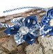 Haarreif mit zwei Kanzashi-Blüten