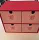 Shabby Chic Kommode Blumenprint mit 4 Schubladen