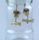 Glasperlen Totenkopf-Ohrhänger