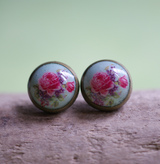 Ohrstecker rund 10mm Rose